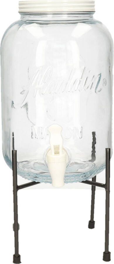 Vivalto Limonade drankdispenser op verhoger 3.8 liter transparant glas H35 x B17 cm Drankdispensers
