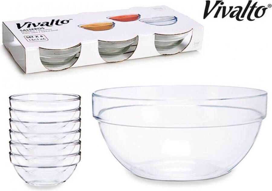 Vivalto Sauskom Transparant Glas (6 Onderdelen)