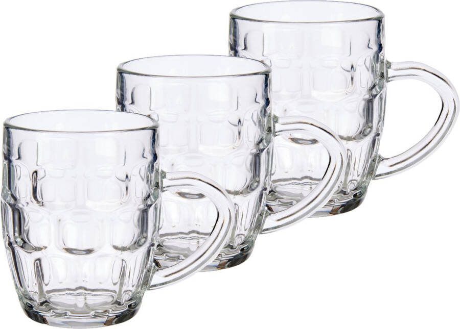 Vivalto Set van 12x stuks glazen bierpullen 280 ml Bierglazen