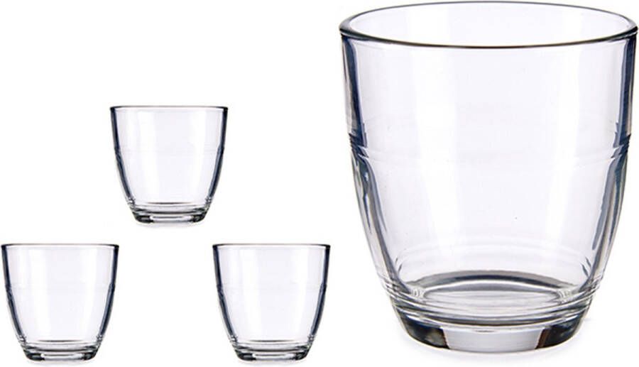 Vivalto Set van 12x stuks koffieglazen 170 ml zonder handvat Transparant stevig kwaliteitsglas