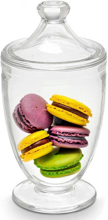 Vivalto Snoeppot voorraadpot Candy Box Bonbonniere glas met luchtdichte deksel D12 x H24 cm Koektrommel