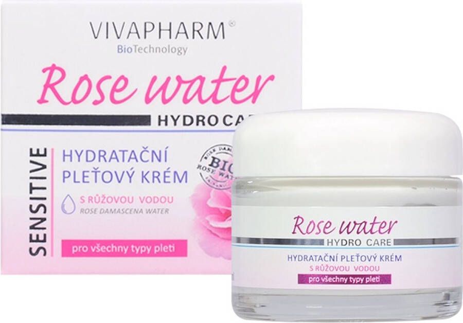 VIVAPHARM Hydraterende dag en nacht gezichtscrème met rozenwater