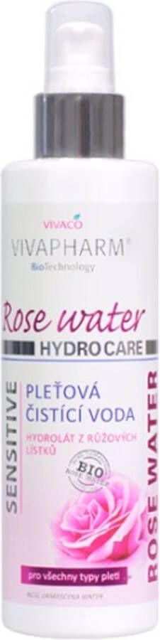 VIVAPHARM Micellair reinigingswater met rozenwater voor alle huidtypen inclusief de gevoelige huid