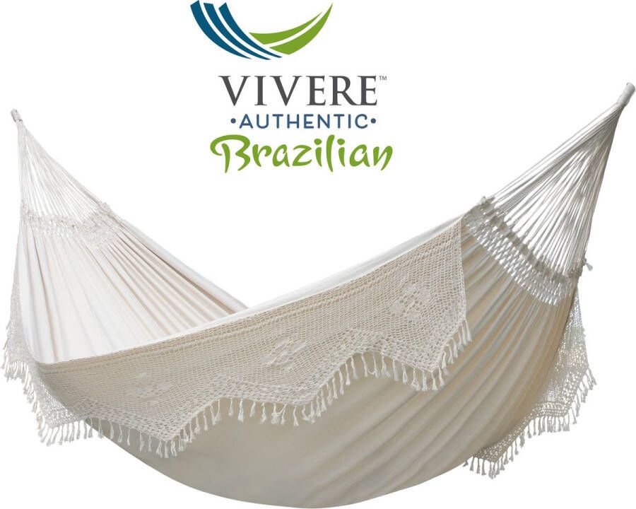 Vivere Braziliaanse effen 2-persoons hangmat (Kleur: grijs)