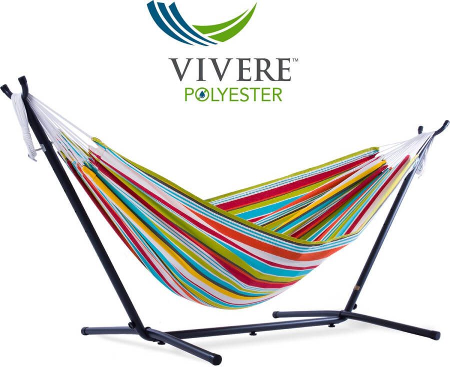 Vivere Double Polyester Hangmat met standaard (250 CM) Ciao