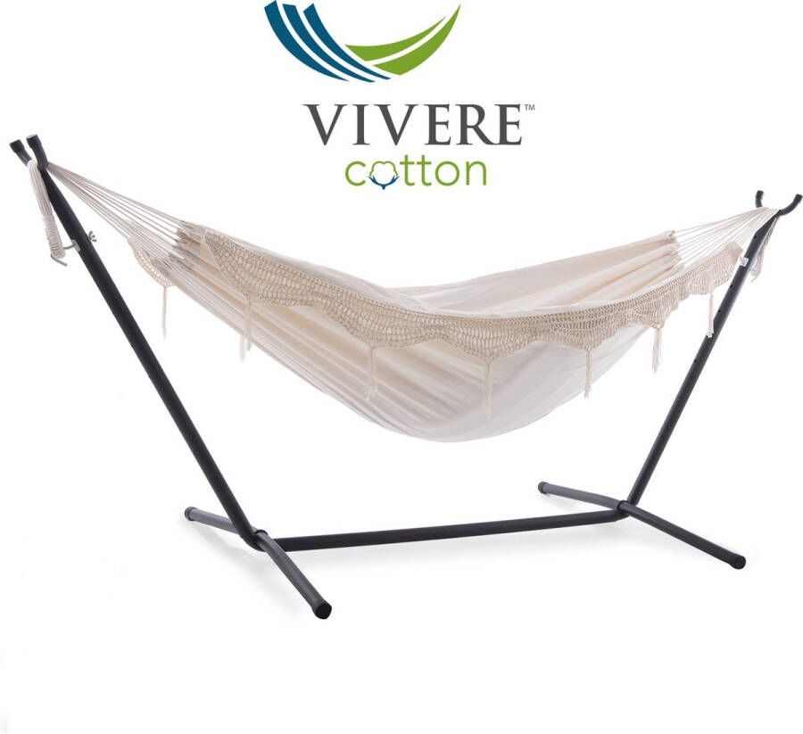 Vivere Combo Dubbele Hangmat met Standaard Natural