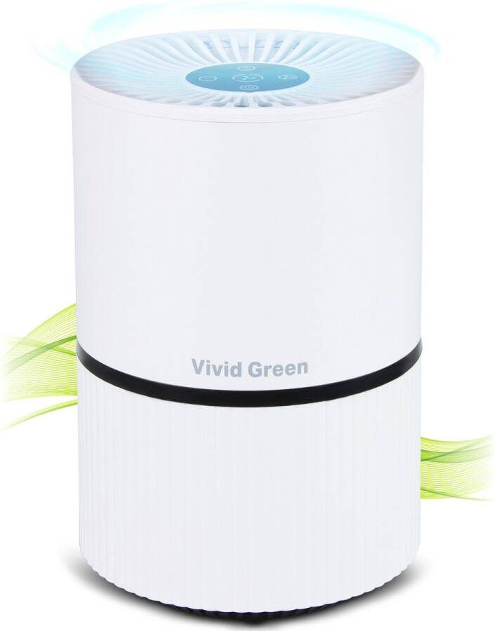 Vivid Green Luchtreiniger Air Purifier Luchtreinigers met Ionisator HEPA Filter Wit