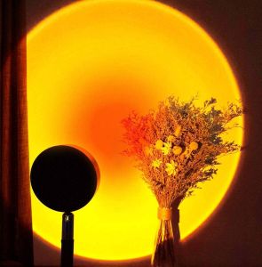 Vivid Green Sunset Lamp Tiktok Zonsondergang Golden Hour Sunset Projection Projectorlampen Lamp