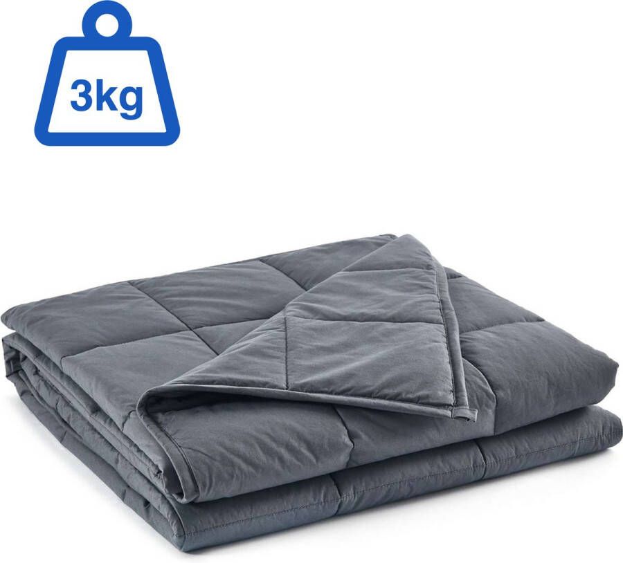 Vivid Green Verzwaringsdeken 3 2 kg Voor Kinderen- Weighted Blanket Kind Zwaarte Verzwaarde Deken 4 Seizoens Grijs