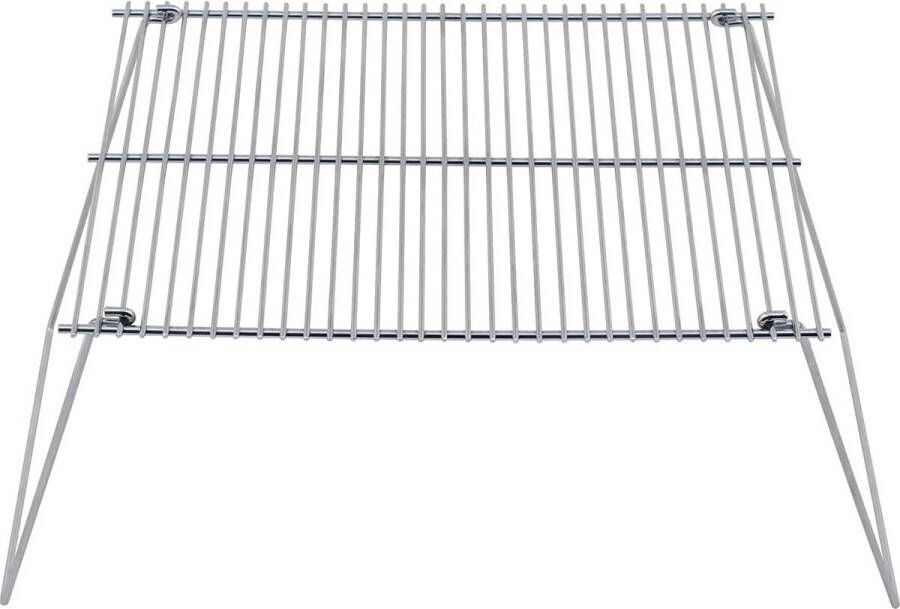 VN Products Inklapbaar grillrooster 38 x 25 cm outdoor grillrooster om op te zetten rooster strandgrill