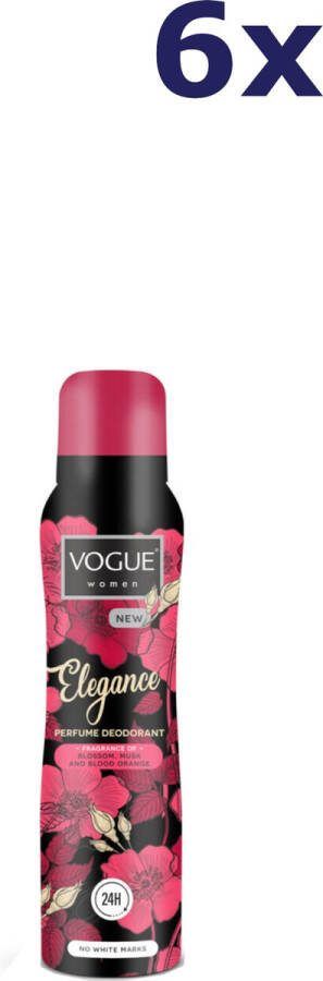 Vogue Women Elegance Deodorant 6x150ml Voordeelverpakking