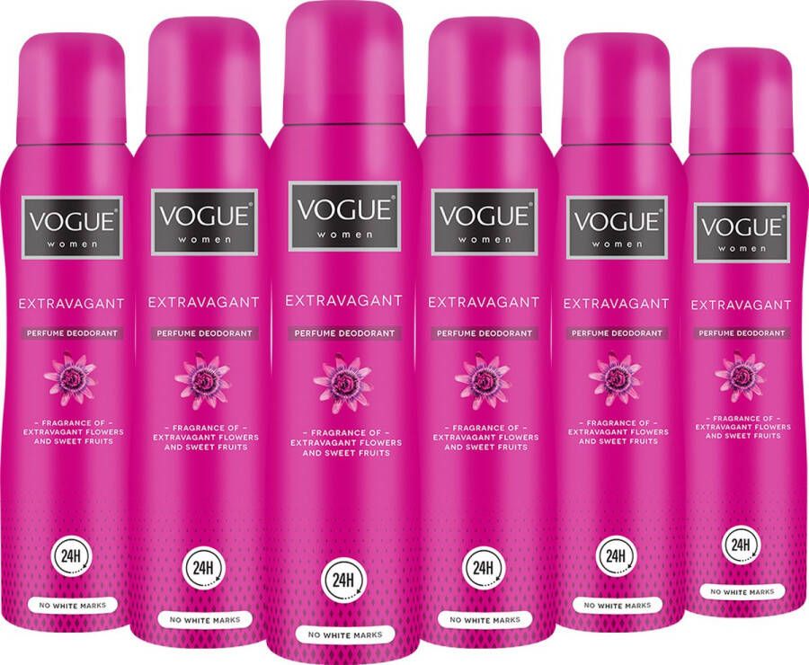 Vogue 6x Extravagant Parfum Deodorant 150 ml