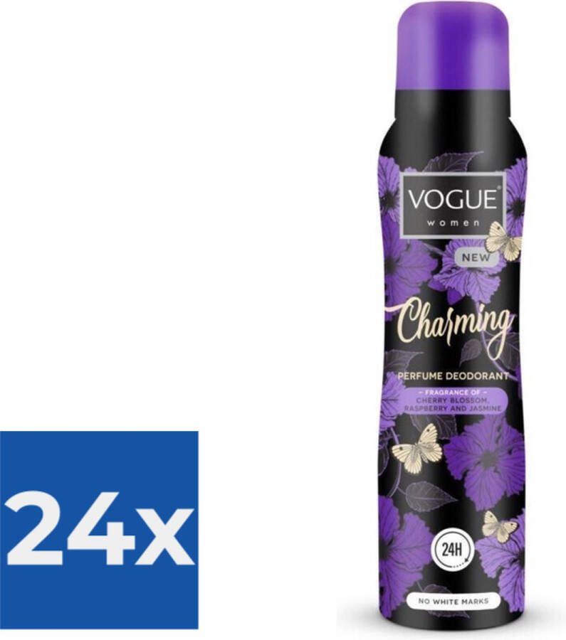Vogue Charming Parfum Deodorant 150 ml Voordeelverpakking 24 stuks