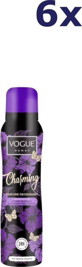 Vogue Charming Parfum Deodorant Voordeelverpakking 6 x 150 ml