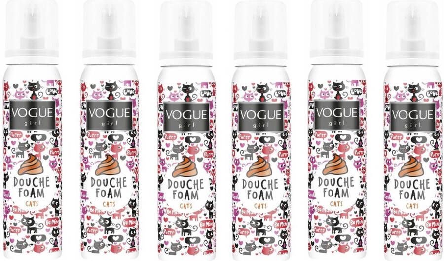 Vogue Girl Douche Foam Cats 100 ml Voordeelverpakking 6 stuks