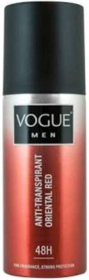 Vogue Men Deo Spray Anti Perspirant Oriental Red Voordeelverpakking 6 x 150 ml