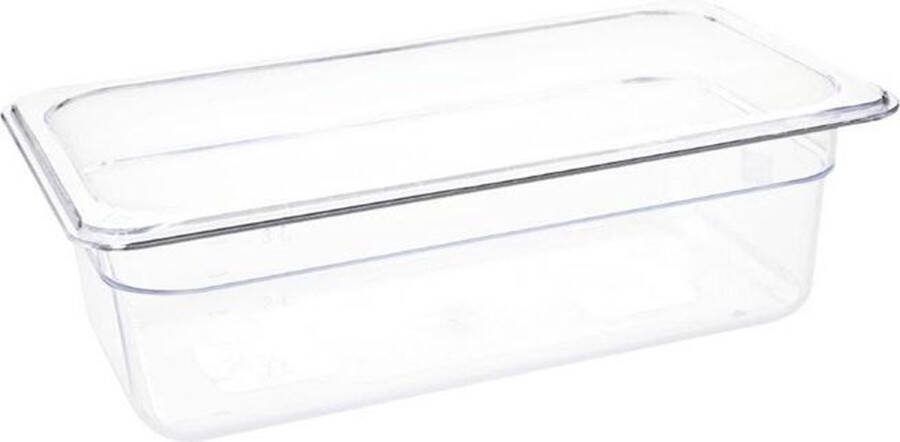 Vogue Polycarbonaat Bak Transparant Gn1 3 10cm Hoog U233