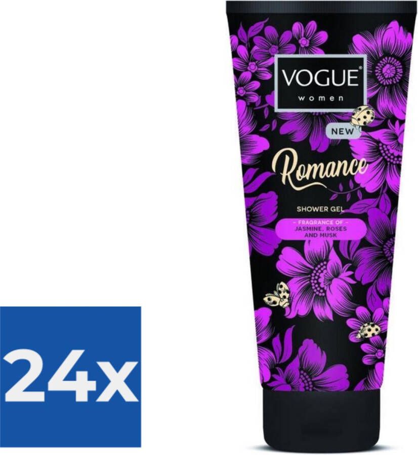 Vogue Romance Douche Gel 200 ml Voordeelverpakking 24 stuks