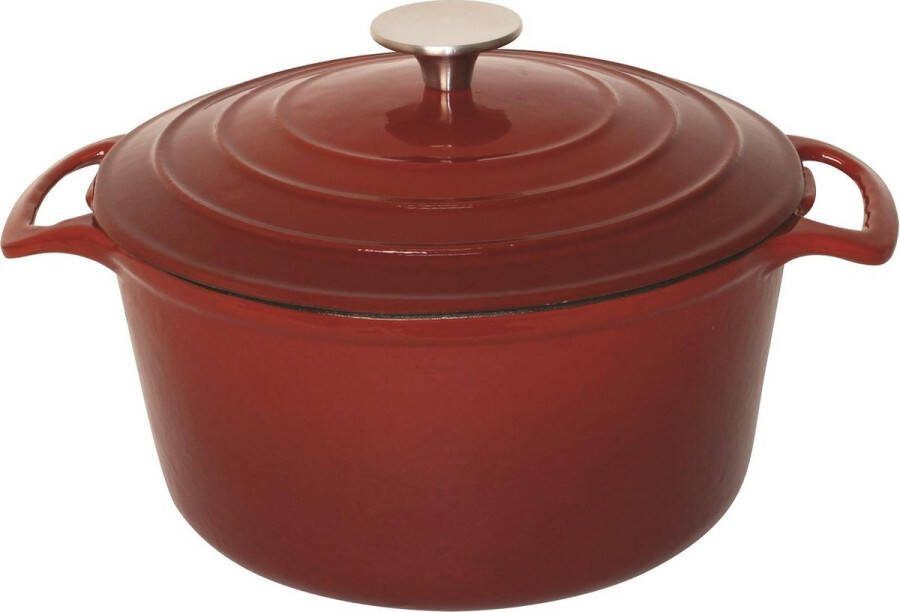 Vogue Ronde Braadpan 4 Liter Rood GH305 Horeca & Professioneel