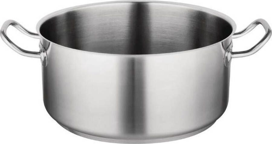Vogue RVS Kookpan Laag Model 13 Liter T187 Horeca & Professioneel