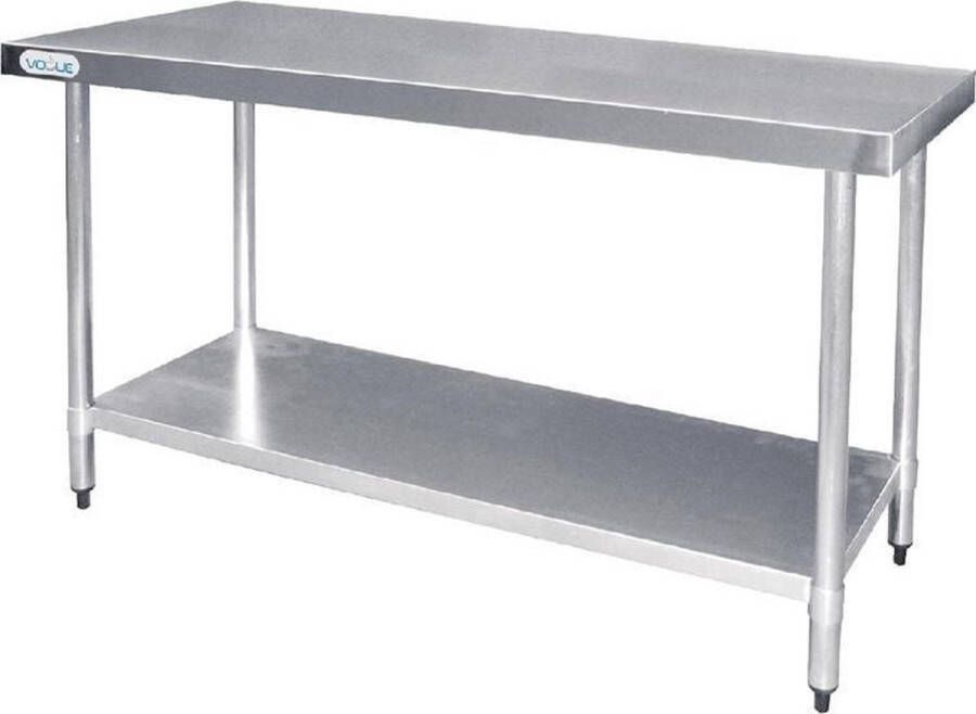 Vogue RVS werktafel zonder achteropstand 90x150x60cm