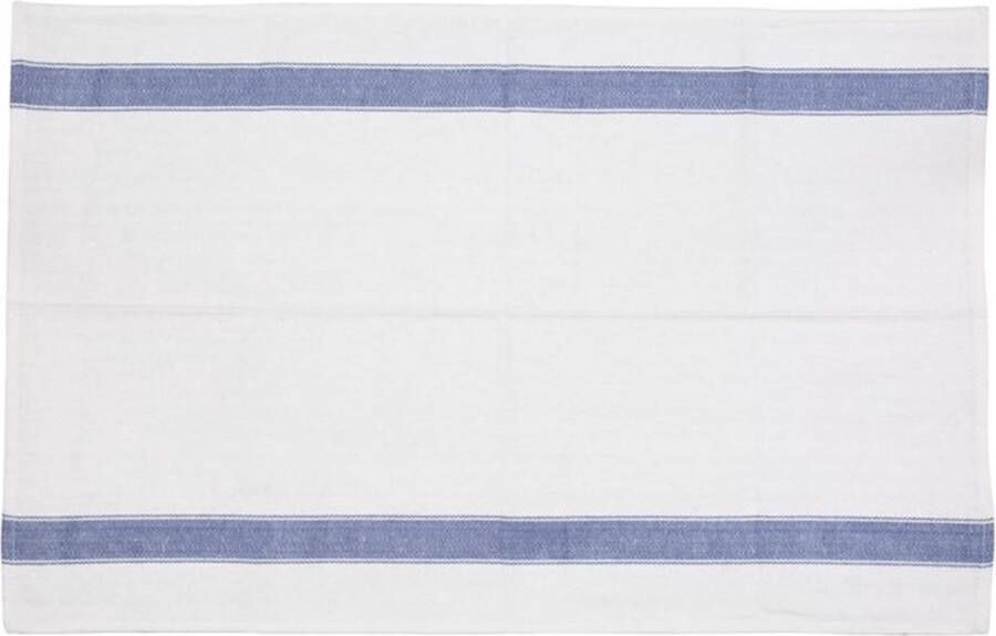 Vogue theedoek met blauwe rand