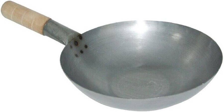 Vogue Zacht Stalen Wok Platte Bodem 35 5cm K297 Horeca & Professioneel