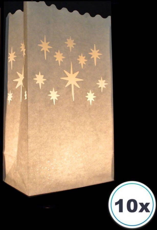 Volanterna 10 x Candle Bag Sterren papieren lichtzak candlebag sfeerlicht candlebags candlebag theelicht
