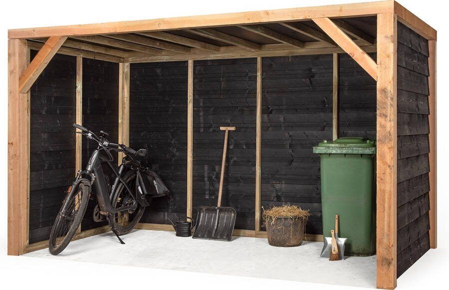 Volente Tuinberging Levi Tuinschuur Fietsenstalling Tuinkast Schuur in Tuin Fietsberging Wood Selections