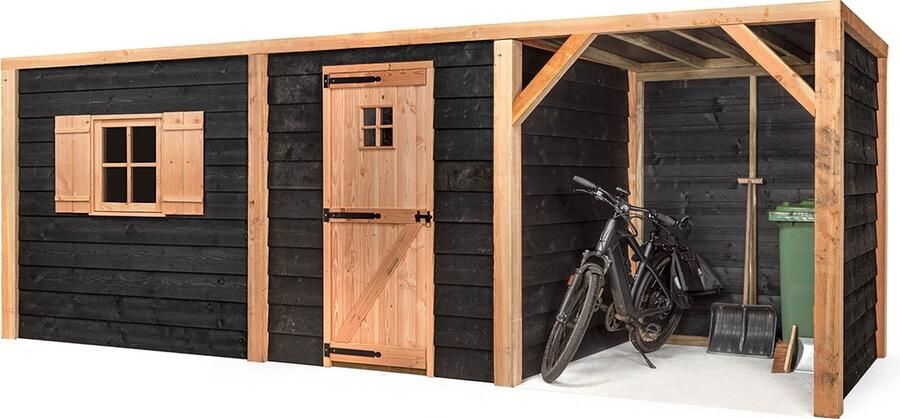 Volente Tuinberging Jan Tuinschuur Fietsenstalling Tuinkast Schuur in Tuin Fietsberging Wood Selections