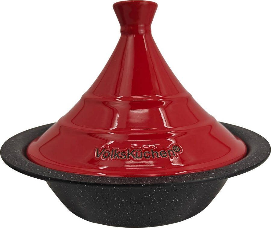 Volkskuchen Tajine Ø28 cm x 7.1cm -Rood Zwart