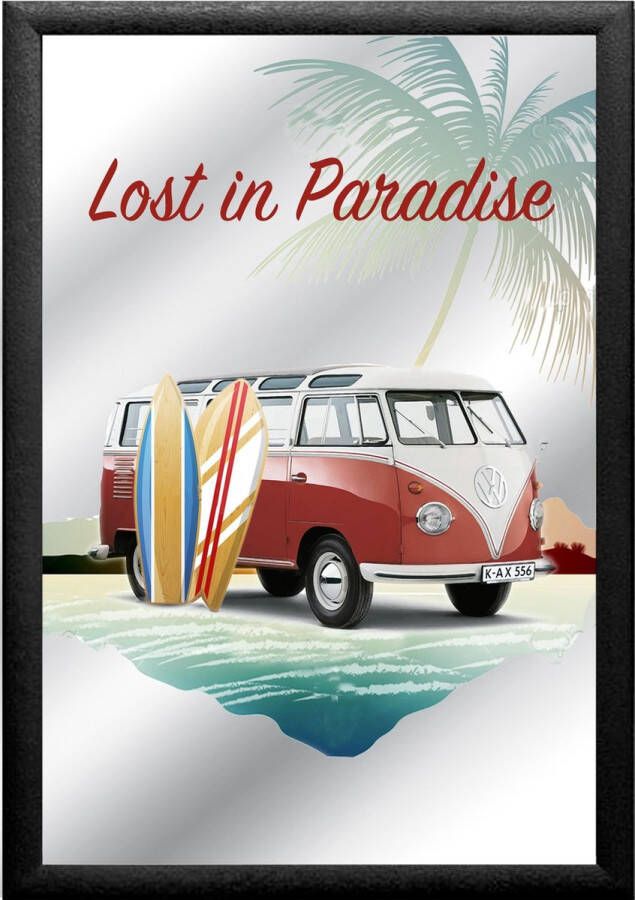 Volkswagen Bus T1 VW Bulli T1 Spiegel Lost in Paradise Surfboard links