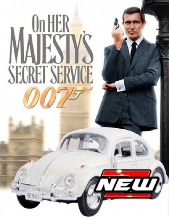 Volkswagen Kever 1966 James Bond 007 On Her Majesty s Secret Service Wit 1-24 Motormax