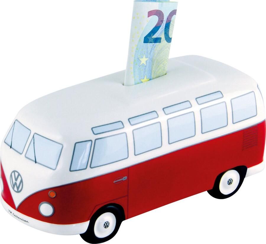 Volkswagen T1 Bus spaarpot Rood Schaal 1:22