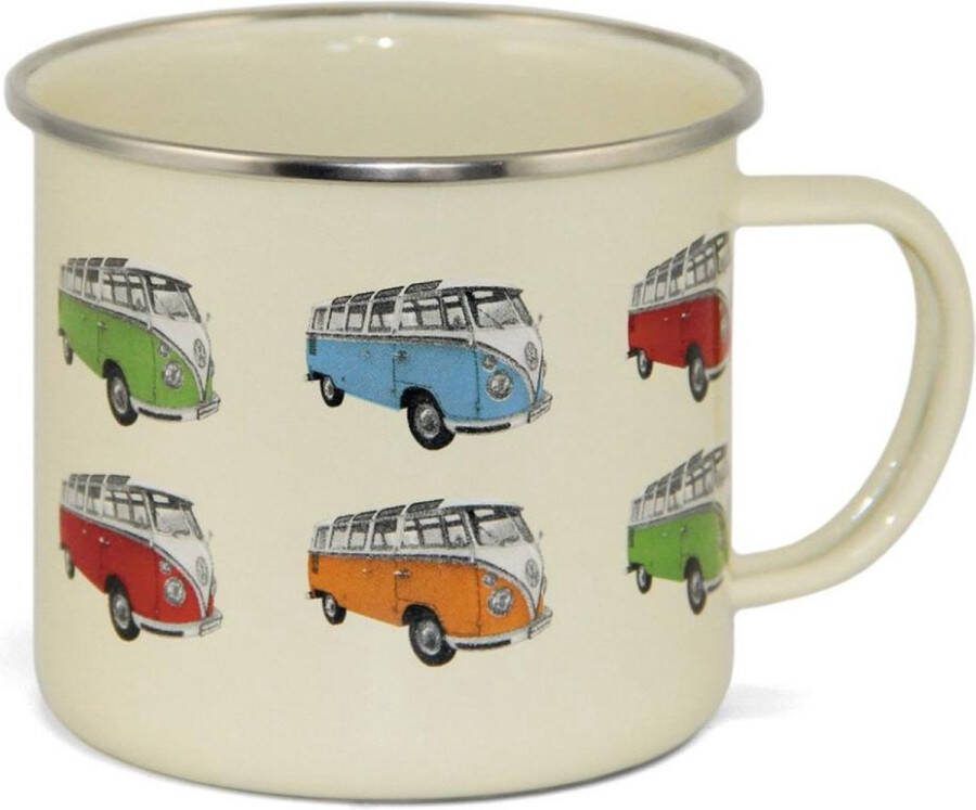Volkswagen VW T1 Bus Emaille Mok 500ml Parade beige