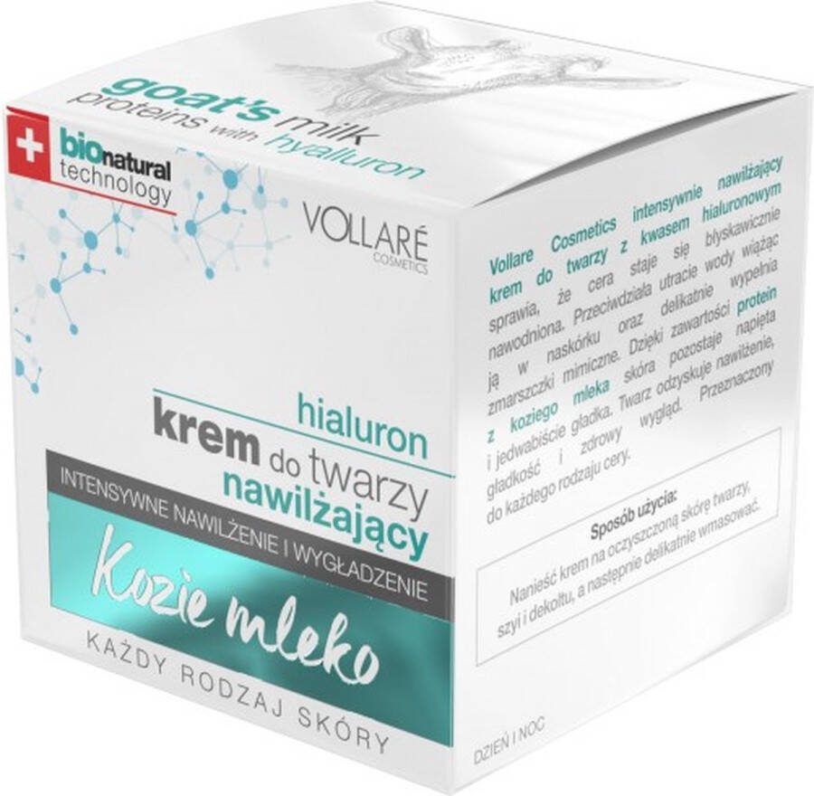 VOLLARE Geitenmelk vochtinbrengende gezichtscrème Hyaluron 50ml