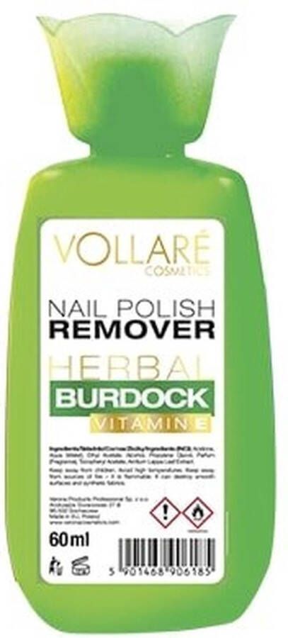 VOLLARE Nail Polish Remover Herbal Burdock Vitamin E Nagellakremover 60ml