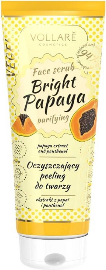 VOLLARE VEGEbar Bright Papaya Purifying Face Scrub 100ml
