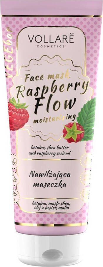 VOLLARE VEGEbar Raspberry Flow hydraterend gezichtsmasker 100ml