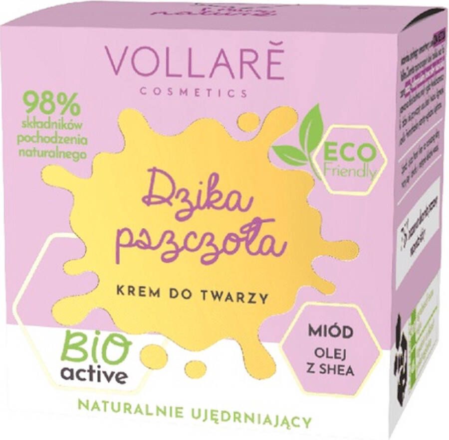 VOLLARE Wild Bee natuurlijke verstevigende gezichtscrème Honing en Shea olie 50ml