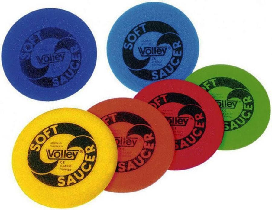 Volley Foam Frisbee | Merk | Gekleurde Frisbee | Zachte Frisbee | Set van 6