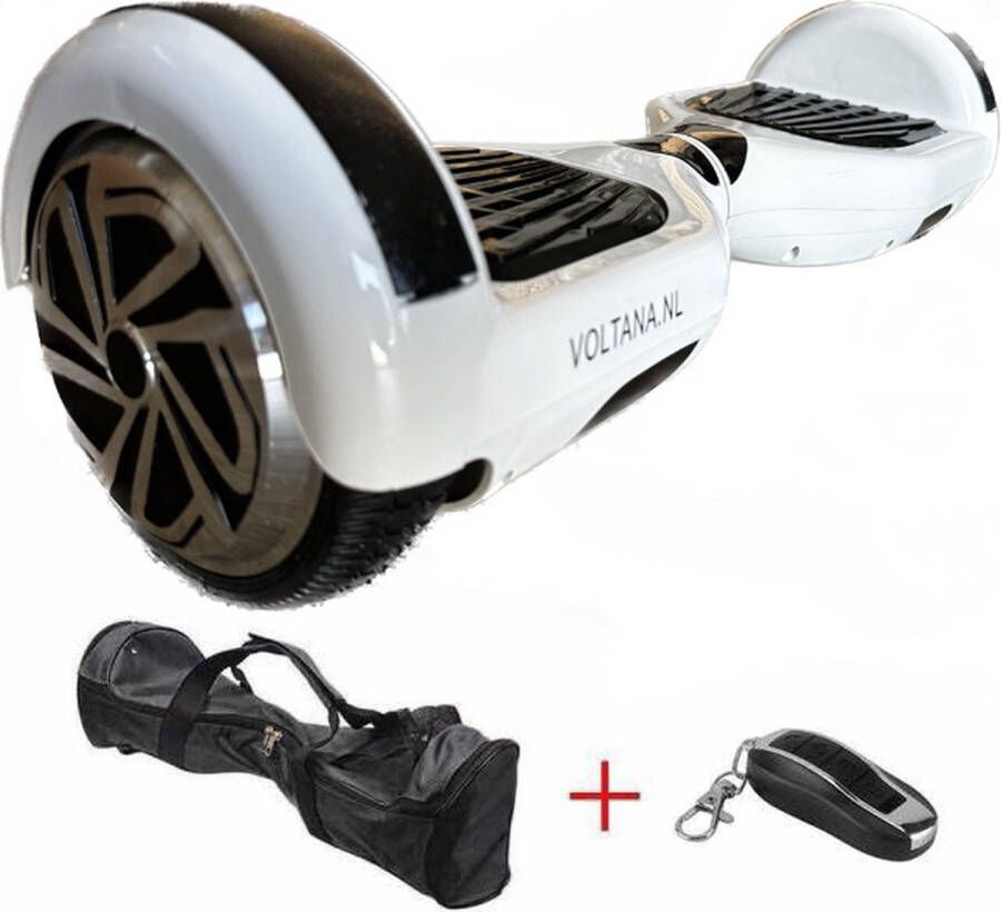 Voltana Hoverboard WIT BLUETOOTH TAOTAO SAMSUNG accu 700Watt DRAAGTAS Led verlichting Afstandsbediening Aluminium Design velgen Rubberen bumpers