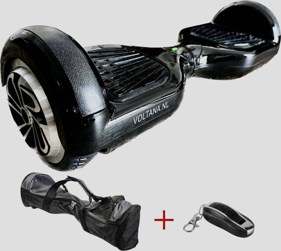 Voltana Hoverboard ZWART BLUETOOTH TAOTAO SAMSUNG accu 700Watt DRAAGTAS Led verlichting Afstandsbediening Aluminium Design velgen Rubberen bumpers