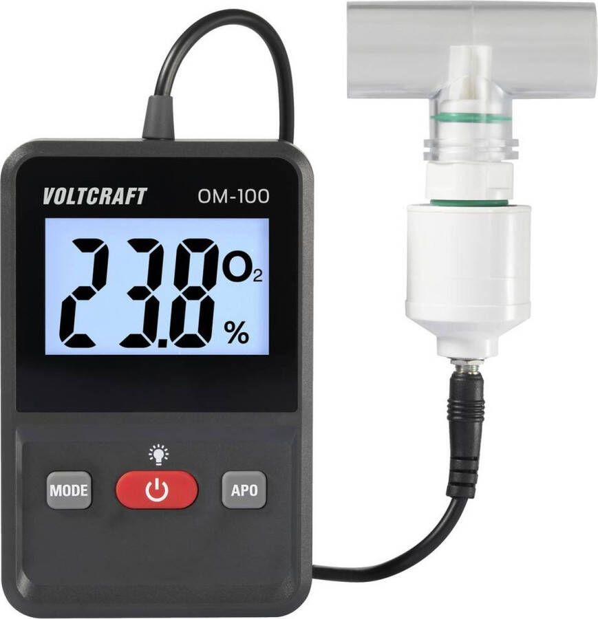 Voltcraft OM-100 Zuurstofmeter 0 100 % Zuurstofmeter Kalibratie Fabrieksstandaard (zonder certificaat)