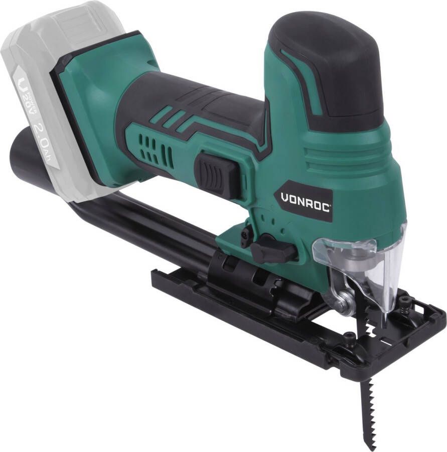 VONROC TOOLS VONROC Accu decoupeerzaag VPower 20V – Ergonomische T-handgreep – Instelbare snelheid & zaaghoek – Excl. accu en snellader