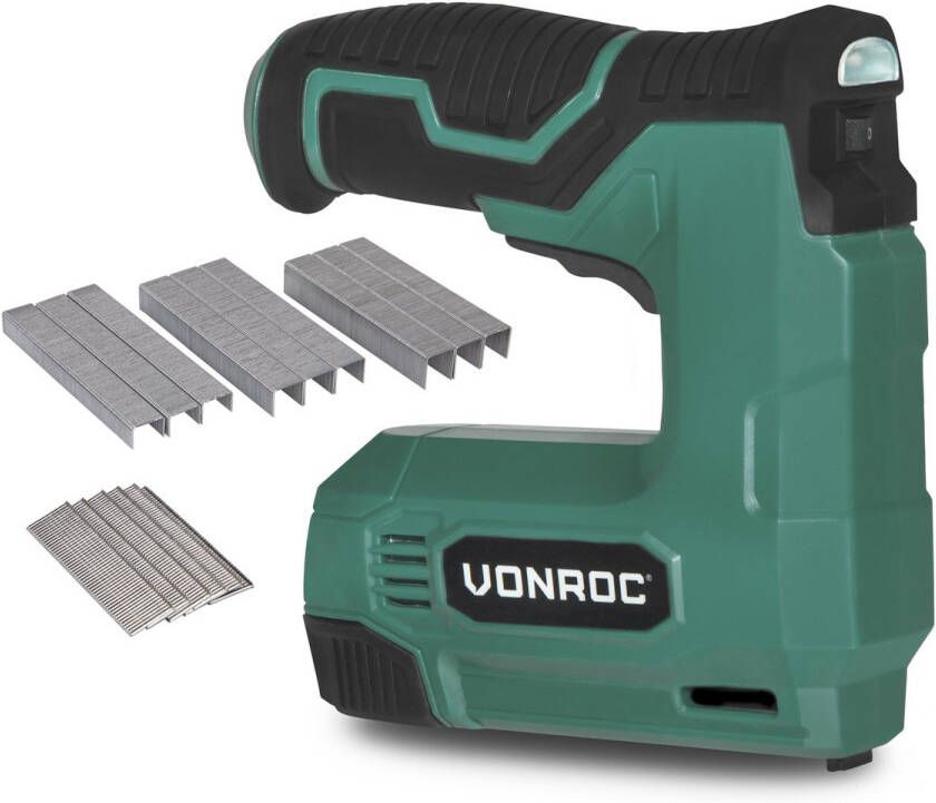 VONROC TOOLS VONROC Accu tacker 4V – Complete set incl. 900 nieten en 300 spijkers