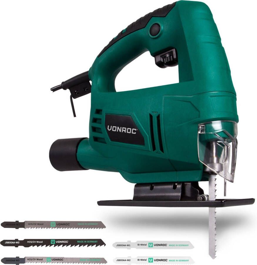 VONROC TOOLS VONROC Decoupeerzaag – 550W – snelwisselsysteem – Incl. 5 zaagbladen (made in Germany)