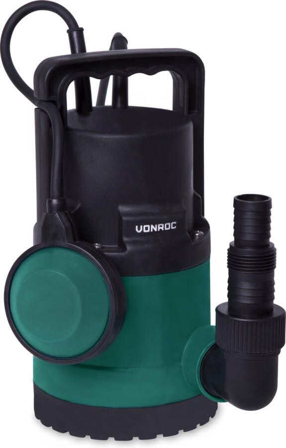 VONROC GARDEN VONROC Dompelpomp Waterpomp 300W – 6500l h – Voor schoon en licht vervuild water – Met vlotter