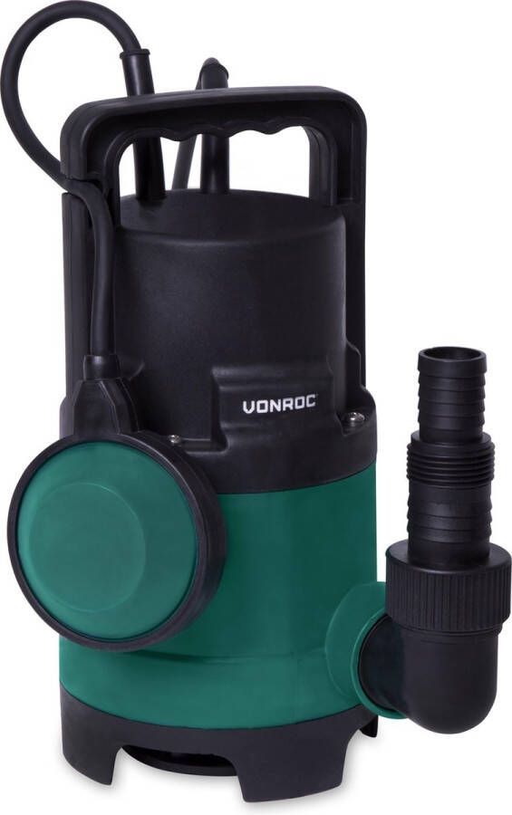 VONROC Dompelpomp –- Vuilwaterpomp Waterpomp 400w – 8000l h – Voor Vuil- En Schoonwater – Met V