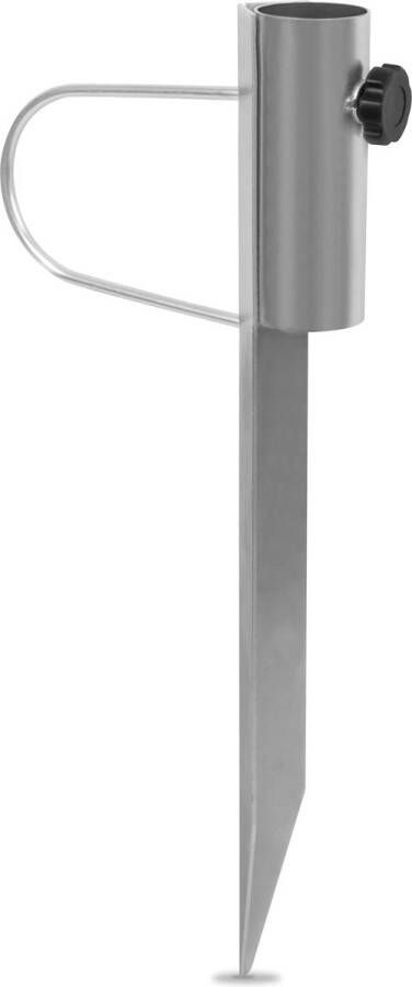 VONROC GARDEN VONROC Grondanker – Parasolhouder 45cm universeel geschikt voor stokdiameter t m 38mm gegalvaniseerd staal ook geschikt voor droogmolen
